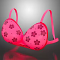 Pink Women's Bra With Floral Pattern And Stylish Comfortable Design