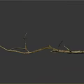 Natural Wood Branch With Mossy Texture For Rustic Home Decoration