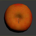 Fresh Juicy Red Apple With Green Leaf And Brown Stem