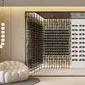 Elegant Modern Wine Cellar Interior Design With Glass Doors And LED Lighting Racks