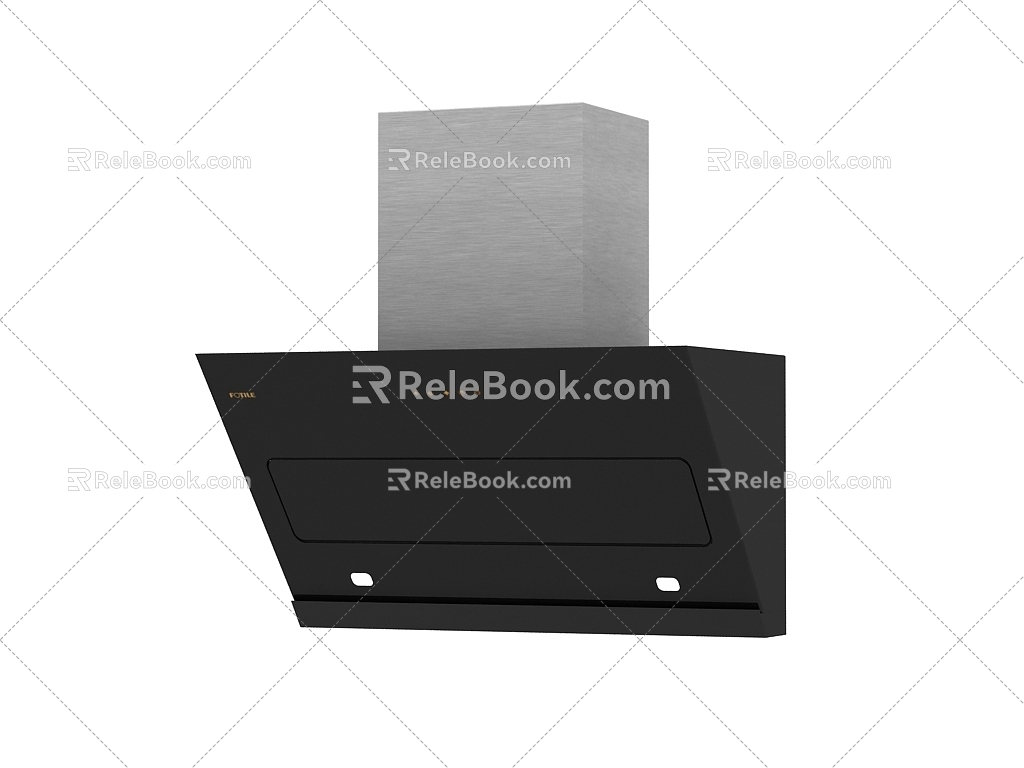 modern hood range hood 3d model