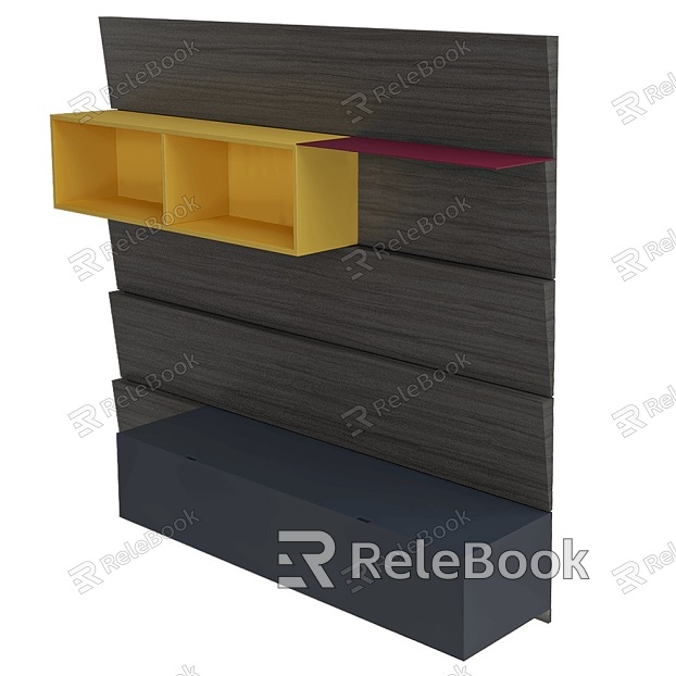 flag wood wall partition 18 model