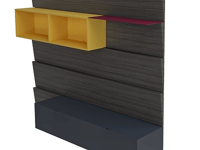 flag wood wall partition 18 model