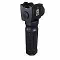 Black Flashlight With Textured Grip LED Light Head And Durable Body Design 3d model