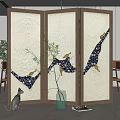 New Chinese Style Screen Partition 3d model