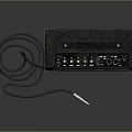 Silvertone Computer Speaker System With Black Design And Audio Cable For Desktop Audio Use