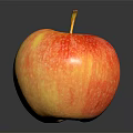 Fresh Red and Yellow Apple With Shiny Surface On Black Background 3d model