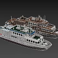 Modern White Yacht Exterior With Multiple Decks And Large Glass Windows