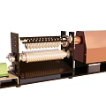 Industrial Processing Machine With Multiple Rollers Metal Frame And Green Component