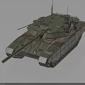 Modern Military Tank With Heavy Armor Main Cannon Turret And Tracks Design