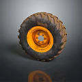 High Quality Automotive Car Tire with Yellow Rim and Tread Pattern as Essential Part