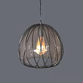 Modern Pendant Lights With Metal Frames Decorative Bulbs And Various Designs 3d model