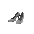 Silver Pointed Toe High Heels With Shiny Patent Leather By Charles Jourdan