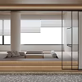 Spacious Duplex Living Room With Wooden Accents And Staircase