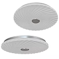 Modern White Round Ceiling Light With Textured Surface And Sleek Metal Frame Design 3d model