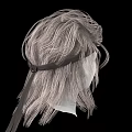 Fashionable Jeweled Hair Accessories On White Mannequin With Light Brown Textured Wig And Black Background