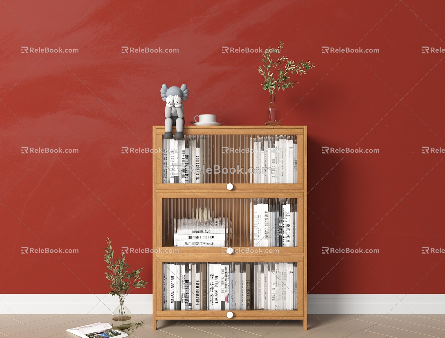 Nordic Sideboard Side Cabinet Bookcase model