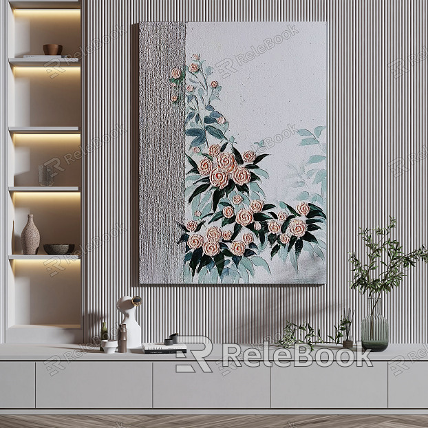 Modern plant painting decorative painting model