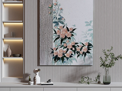 Modern plant painting decorative painting model