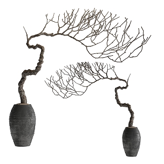 Air-dried branch ornaments 3d model