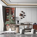 New Chinese Style Study 3d model