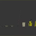 Modern mop bucket mop bucket mop automatic spin drying mop bucket 3d model
