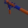 Blue And Orange Toy Gun With Handle Grip Barrel For Children Play
