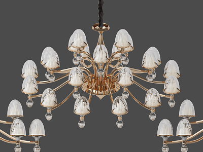 Modern Chandelier Rose Gold model