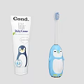Penguin Themed Baby Creme And Electric Toothbrush For Daily Care