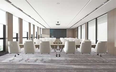 Modern Meeting Room Meeting Table and Chair 3d model