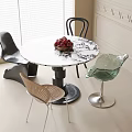 Modern Dining Table and Chair Dining Chair Single Chair Coffee Table 3d model