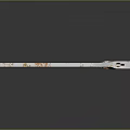 Rusty Metal Wrench Tool With Corrosion Details On Reflective Surface