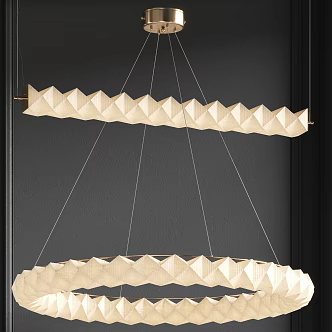 Modern chandelier origami chandelier combination 3d model