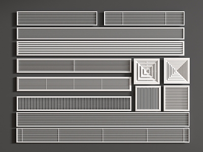 Modern air conditioning outlet model