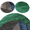 modern square carpet round 3d model