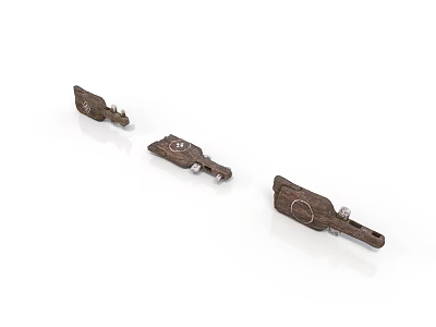 Practical Brown Metal Household Clips With Durable Design For Home Use 3d model