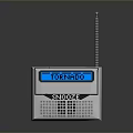 Portable Silver TOENRADO Radio with Snooze Function Blue Screen and Antenna