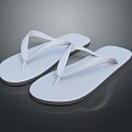 White Flip Flops with Simple Design for Comfortable Summer Everyday Wear and Textured Sole