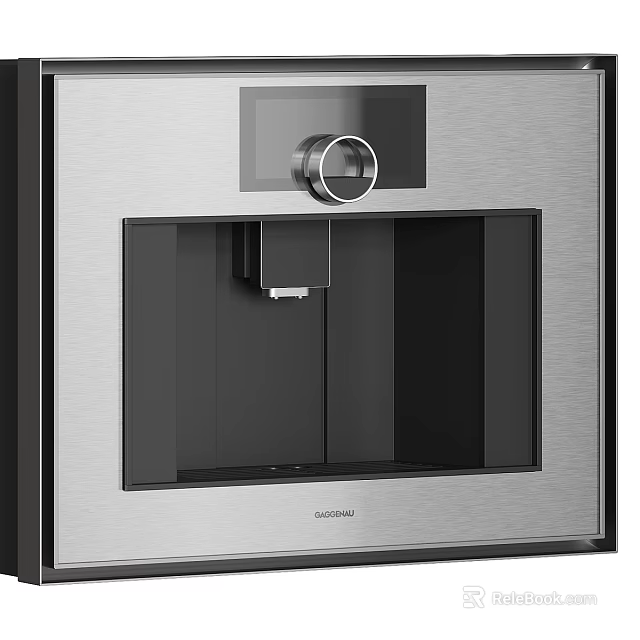 Modern Gaggenau Built In Kitchen Appliance With Stainless Steel And Black Glass Sleek Design 3d model 