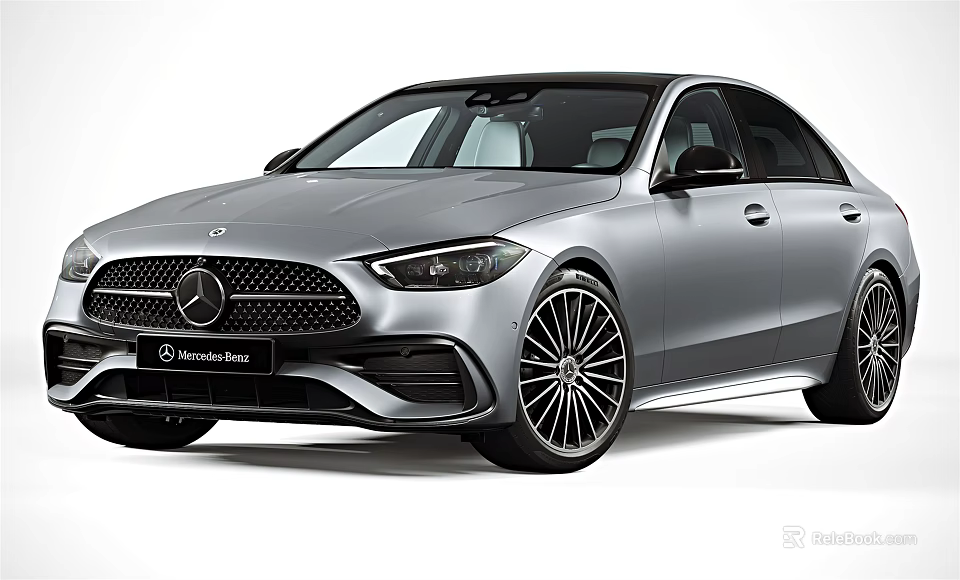 Mercedes Benz Silver Sedan With Modern Front Design And Luxury Alloy Wheels 3d model 