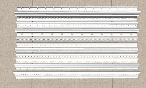 European plaster line 3d model