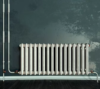 Modern heating pipe heater floor heating 3d model