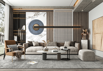 modern living room 3d model