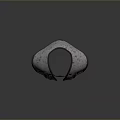 Ancient Silver Scale Armor Weapon For Neck Protection With Brown Riveted Edges