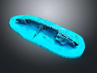 3D Model of Medical Device Showing Internal Precision Components and Transparent Structure 3d model