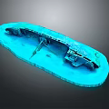 3D Model of Medical Device Showing Internal Precision Components and Transparent Structure