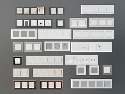 Modern switch socket combination single-open double-open three-open multi-open network socket type switch socket model