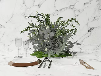 Modern Tableware Ornaments 3d model