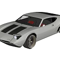 White Sports Car With Sleek Modern Body And Stylish Alloy Wheels Design