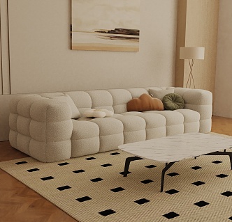 Three-seat sofa 3d model